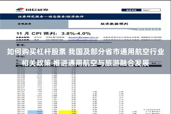 如何购买杠杆股票 我国及部分省市通用航空行业相关政策 推进通用航空与旅游融合发展