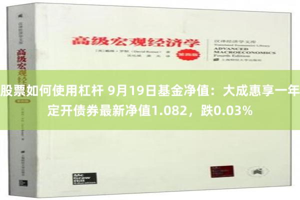 股票如何使用杠杆 9月19日基金净值：大成惠享一年定开债券最新净值1.082，跌0.03%