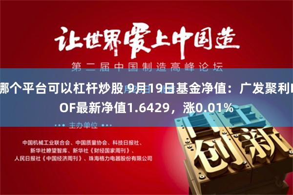 哪个平台可以杠杆炒股 9月19日基金净值：广发聚利LOF最新净值1.6429，涨0.01%