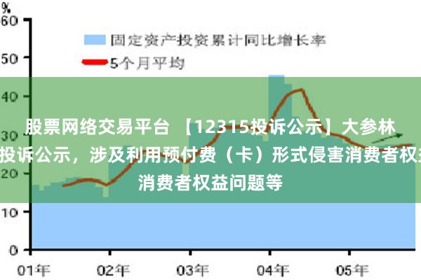 股票网络交易平台 【12315投诉公示】大参林新增9件投诉公示，涉及利用预付费（卡）形式侵害消费者权益问题等