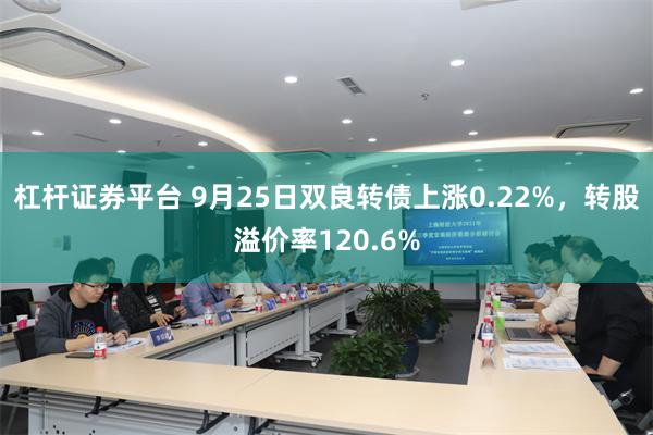 杠杆证券平台 9月25日双良转债上涨0.22%，转股溢价率120.6%