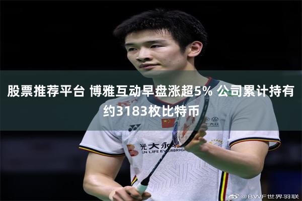 股票推荐平台 博雅互动早盘涨超5% 公司累计持有约3183枚比特币