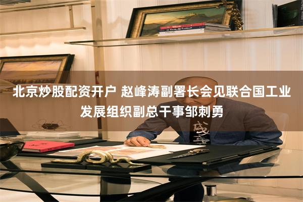 北京炒股配资开户 赵峰涛副署长会见联合国工业发展组织副总干事邹刺勇