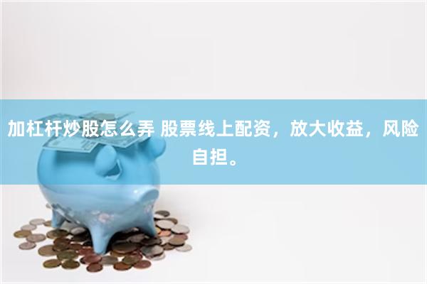 加杠杆炒股怎么弄 股票线上配资，放大收益，风险自担。
